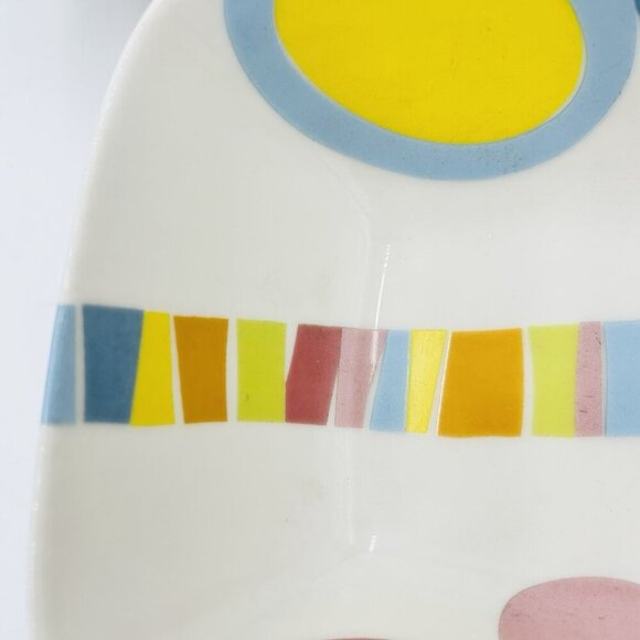 222 Fifth Orbit Bright Square 6" Cereal Bowls Fine China Set of 3 - Picture 8 of 14